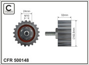 500148 CAFFARO obehová/vodiaca kladka ozubeného remeňa 500148 CAFFARO