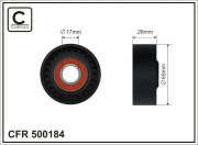 500184 CAFFARO napínacia kladka rebrovaného klinového remeňa 500184 CAFFARO