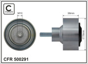 500291 CAFFARO napínacia kladka rebrovaného klinového remeňa 500291 CAFFARO