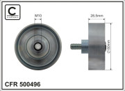 500496 CAFFARO vratná/vodiaca kladka rebrovaného klinového remeňa 500496 CAFFARO