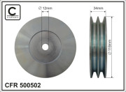 500502 Vratná/vodicí kladka, klínový žebrový řemen CAFFARO