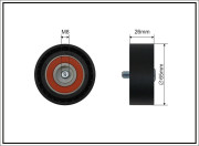 500711 Vratná/vodicí kladka, klínový žebrový řemen CAFFARO