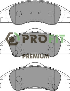 5005-2050 Sada brzdových destiček, kotoučová brzda PROFIT