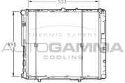 100547 Chladič, chlazení motoru AUTOGAMMA