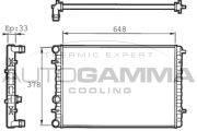 101373 Chladič, chlazení motoru AUTOGAMMA