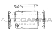 101570 Kondenzátor, klimatizace AUTOGAMMA