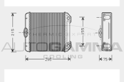 103263 Výměník tepla, vnitřní vytápění AUTOGAMMA