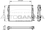 104560 Chladič, chlazení motoru AUTOGAMMA
