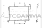 104752 Chladič, chlazení motoru AUTOGAMMA