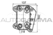 105739 Olejový chladič, motorový olej AUTOGAMMA