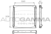 400092 Chladič, chlazení motoru AUTOGAMMA