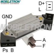 VR-F118 MOBILETRON regulátor alternátora VR-F118 MOBILETRON