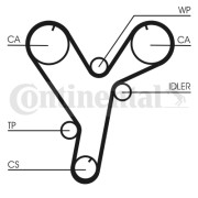 CT1080 Ozubený řemen CONTINENTAL CTAM BR