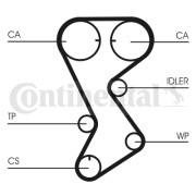 CT1144 ozubený řemen CONTINENTAL CTAM BR