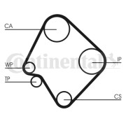 CT532 ozubený řemen CONTINENTAL CTAM BR