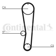 CT568 ozubený řemen CONTINENTAL CTAM BR
