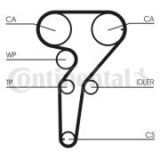 CT877 ozubený řemen CONTINENTAL CTAM BR