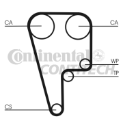 CT1006 Ozubený řemen CONTINENTAL CTAM BR