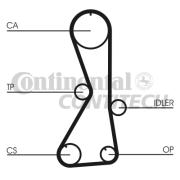 CT1016 Ozubený řemen CONTINENTAL CTAM BR