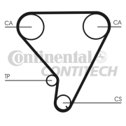 3PK640 ozubený klínový řemen CONTINENTAL CTAM BR