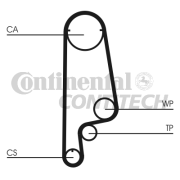 CT1070 Ozubený řemen CONTINENTAL CTAM BR