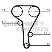 CT1077 Ozubený řemen CONTINENTAL CTAM BR