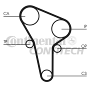 CT513 Ozubený řemen CONTINENTAL CTAM BR