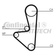 CT744 Ozubený řemen CONTINENTAL CTAM BR