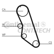 CT754 Ozubený řemen CONTINENTAL CTAM BR