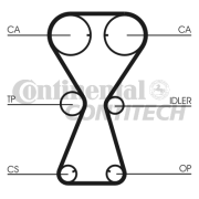 CT826 Ozubený řemen CONTINENTAL CTAM BR