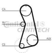 CT848K4 ozubení,sada rozvodového řemene CONTINENTAL CTAM BR