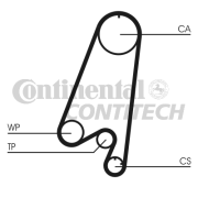 CT910 ozubený řemen CONTINENTAL CTAM BR
