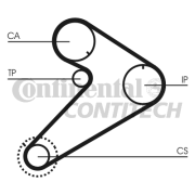 CT500K1 Sada rozvodového řemene CONTINENTAL CTAM BR