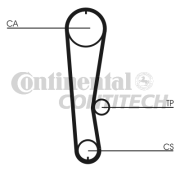 CT936 Ozubený řemen CONTINENTAL CTAM BR