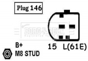 BBA2592 BORG & BECK alternátor BBA2592 BORG & BECK