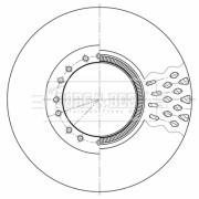 BBD32605 Brzdový kotouč BORG & BECK