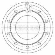 BBD32665 Brzdový kotouč BORG & BECK