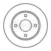 BBD4077 Brzdový kotouč BORG & BECK