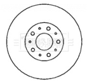 BBD4346 Brzdový kotouč BORG & BECK