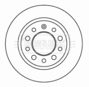 BBD4625 Brzdový kotouč BORG & BECK