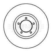 BBD4665 BORG & BECK brzdový kotúč BBD4665 BORG & BECK