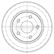 BBD5374 Brzdový kotouč BORG & BECK