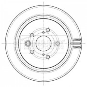 BBD5445 BORG & BECK brzdový kotúč BBD5445 BORG & BECK