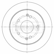 BBD5452 BORG & BECK brzdový kotúč BBD5452 BORG & BECK