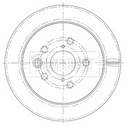 BBD5461 BORG & BECK brzdový kotúč BBD5461 BORG & BECK
