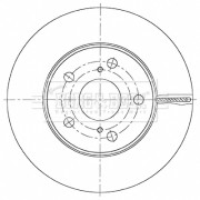 BBD5487 Brzdový kotouč BORG & BECK