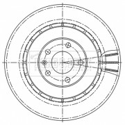 BBD5514 Brzdový kotouč BORG & BECK