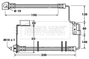 BBH7416 Brzdová hadice BORG & BECK