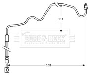 BBH7533 Brzdová hadice BORG & BECK