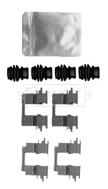 BBK1600 Sada příslušenství, obložení kotoučové brzdy BORG & BECK